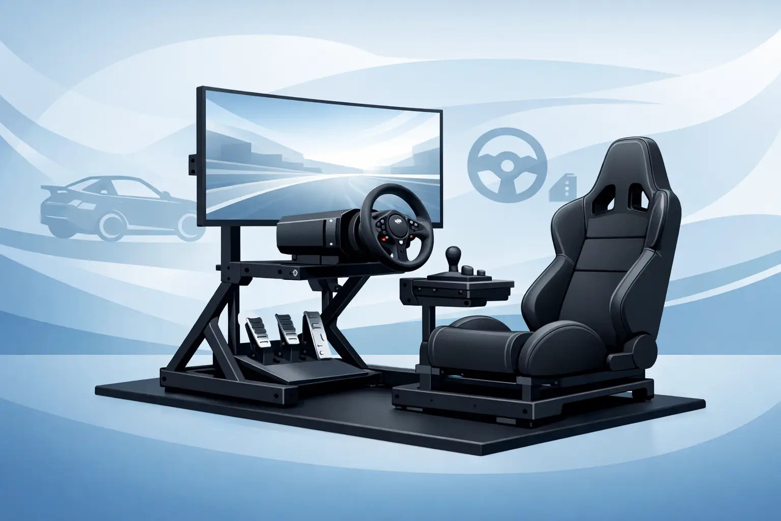 Direct Drive Wheel Stand Compatible Cockpit
