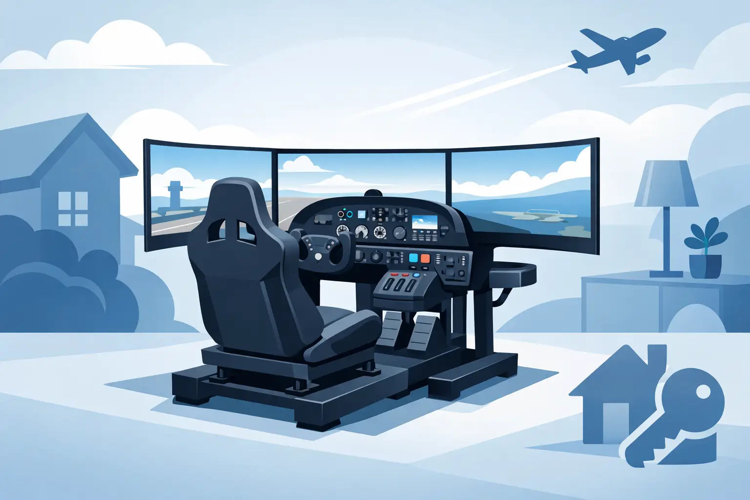 Flight Simulator Cockpit for Home Buyers