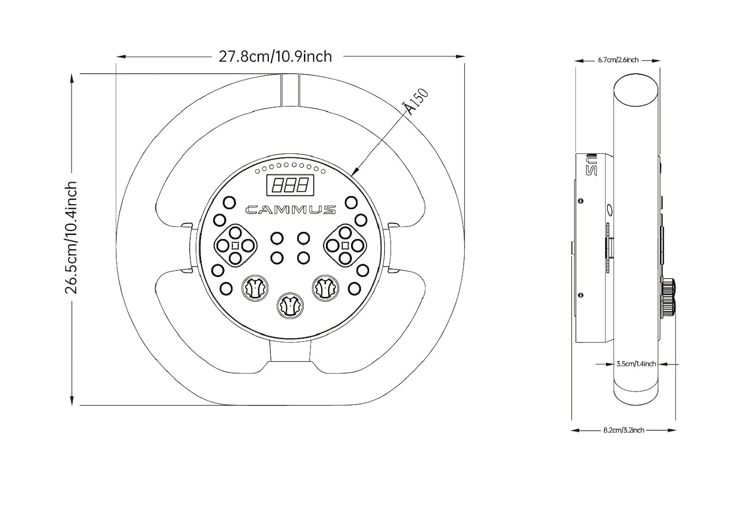 Pack CAMMUS C5 pour base C5 et pédales CP5