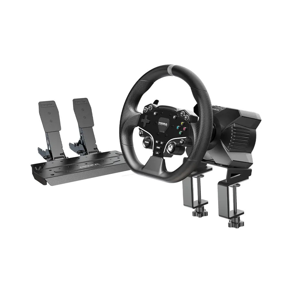 steering wheel and pedals for pc MOZA R3 Racing Wheel & Pedals – Xbox & PC Compatible for GTR Simulator