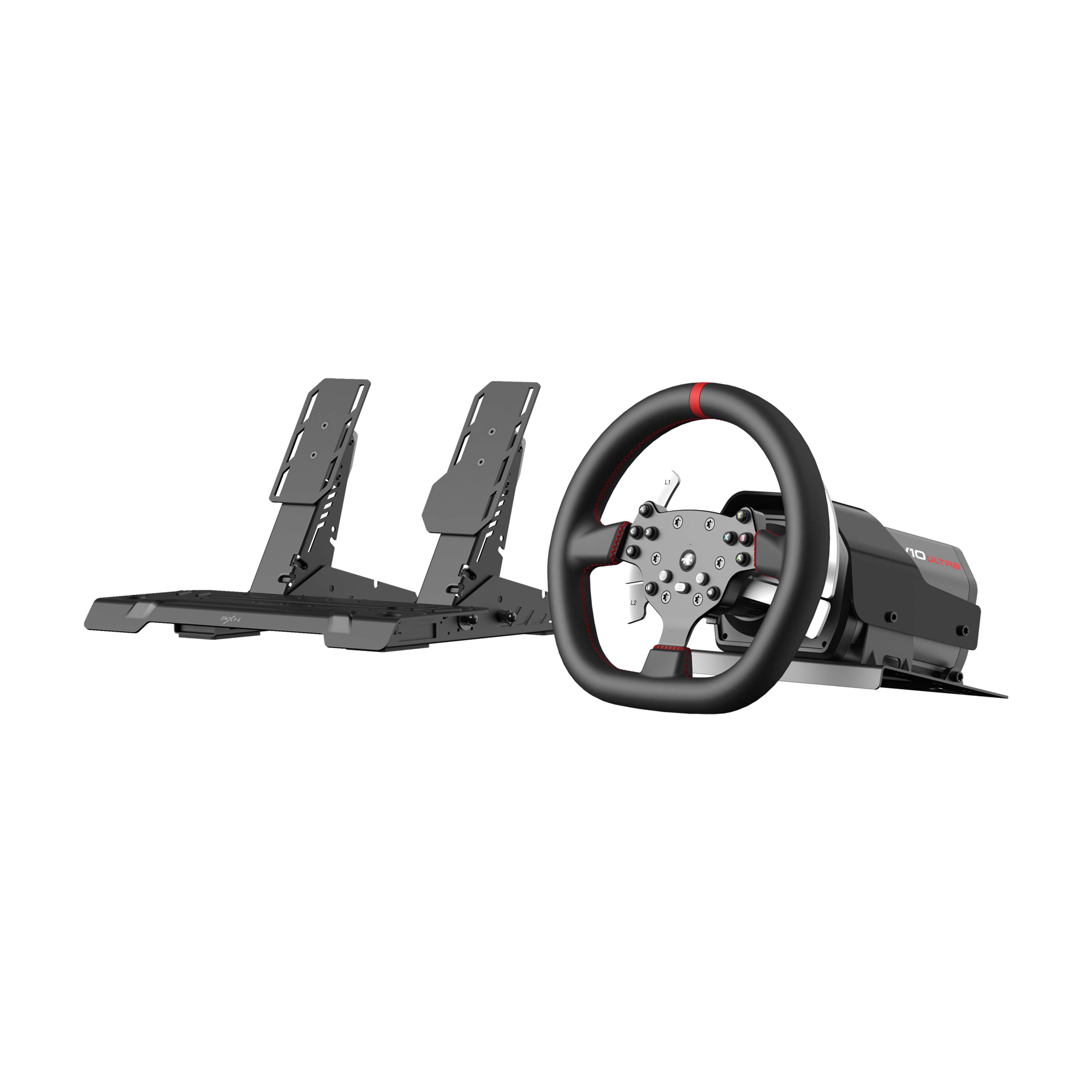 simulator wheel and pedals PXN PXN V10 Ultra Direct Drive Racing Wheel with Pedals 3 2Nm Force Feedback Simulator for PC Xbox 270mm D Shape Programmable Buttons Hall Effect Sens