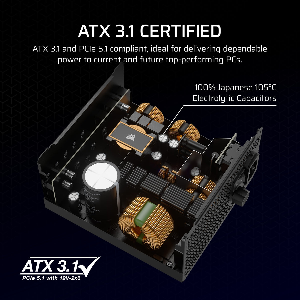 CORSAIR RM1000x Fully Modular 1000W Gaming Power Supply - image 3