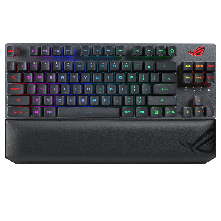 ASUS ROG Strix Scope RX TKL Wireless Deluxe product photo — ROG Strix Scope RX TKL Wireless Deluxe front view