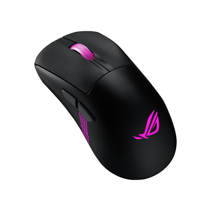 ASUS ROG Keris II Origin Gaming Mouse product photo — ROG Keris II Origin –angled view from the left