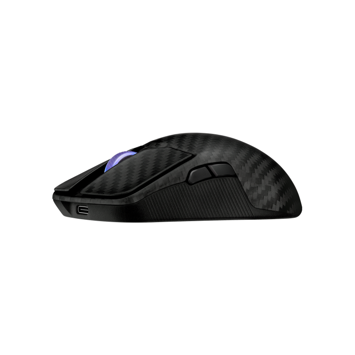 ASUS ROG Harpe Ace Extreme product photo — An angled side view of the ROG Harpe Ace Extreme