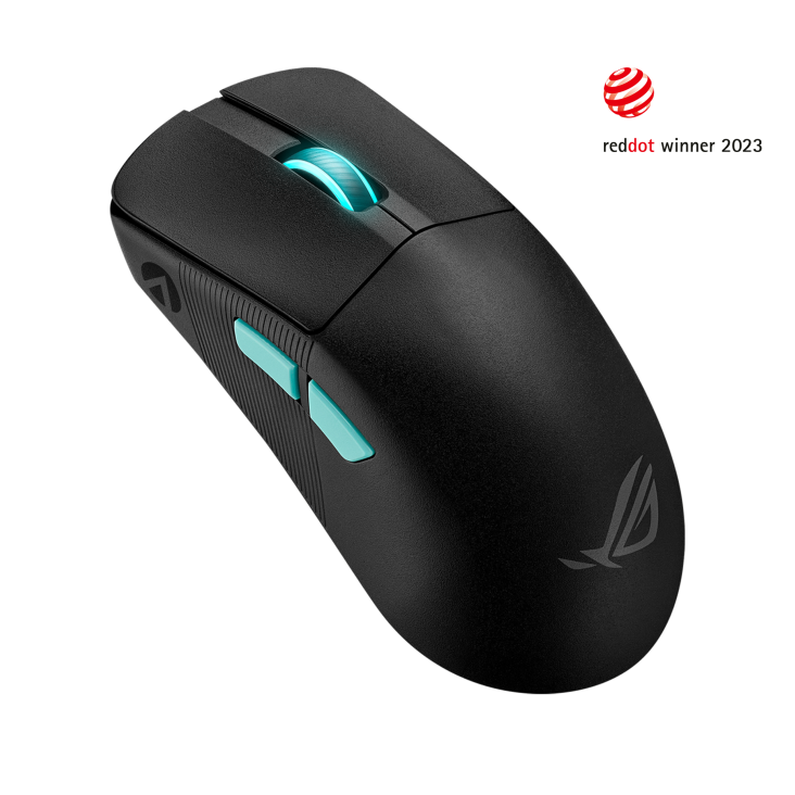 ASUS ROG Harpe Ace Aim Lab Edition product photo — ROG Harpe Ace Aim Lab Edition angled view from behind
