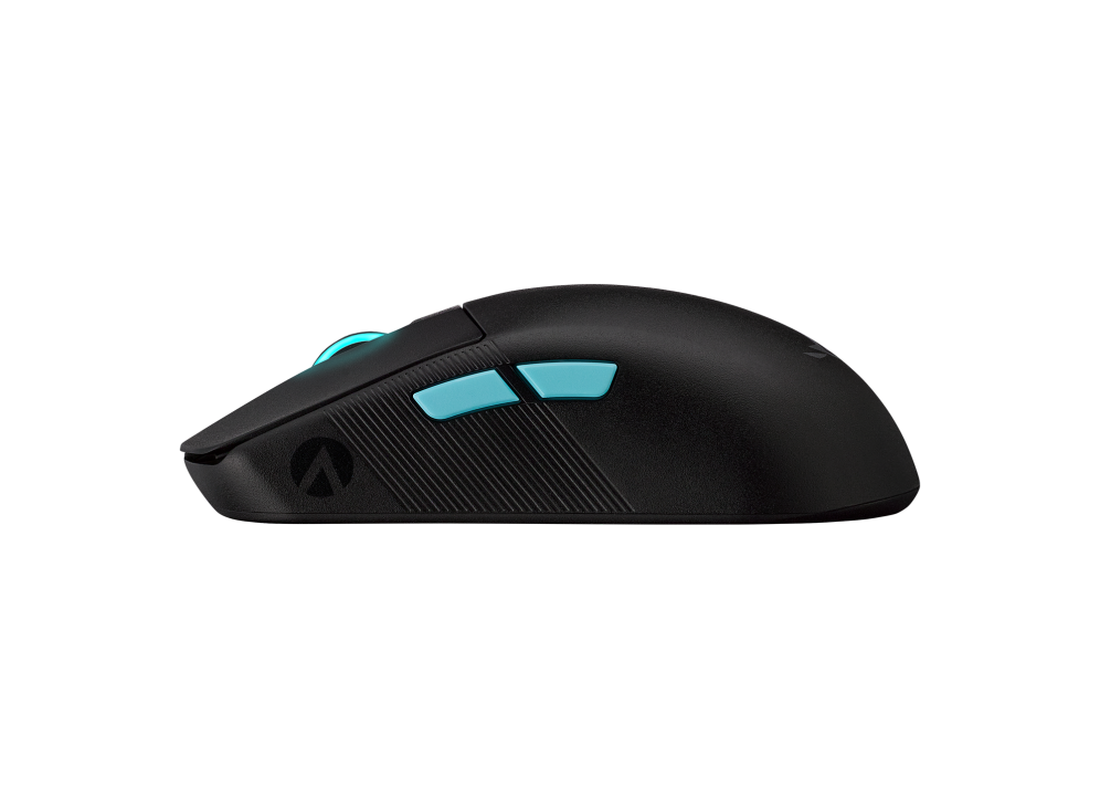 ASUS ROG Harpe Ace Aim Lab Edition product photo — ROG Harpe Ace Aim Lab Edition view from the side with buttons