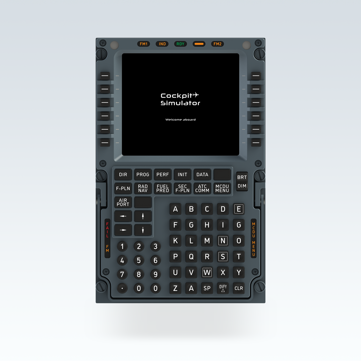 GTR Simulator CS 320A MCDU A320 Multifunction Control Display Unit front display view