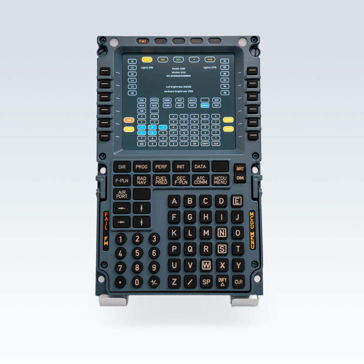 GTR Simulator CS 320A MCDU A320 Multifunction Control Display Unit control panel detail