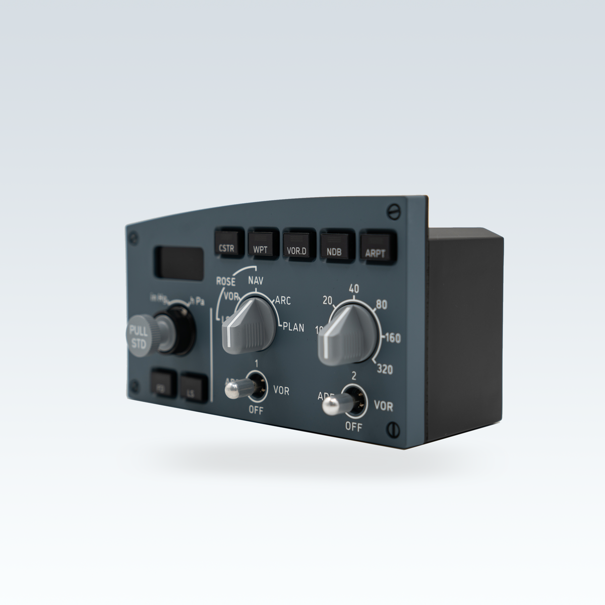 GTR Simulator CS 320N FCU-L A320 Left-Side Flight Control Unit front left angle