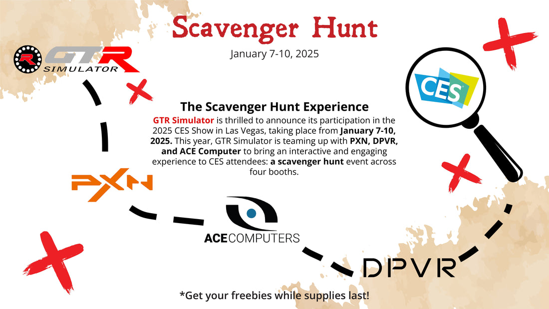 GTR Simulator Joins Forces with PXN, DPVR, and ACE Computer for an Exciting Scavenger Hunt at CES 2025