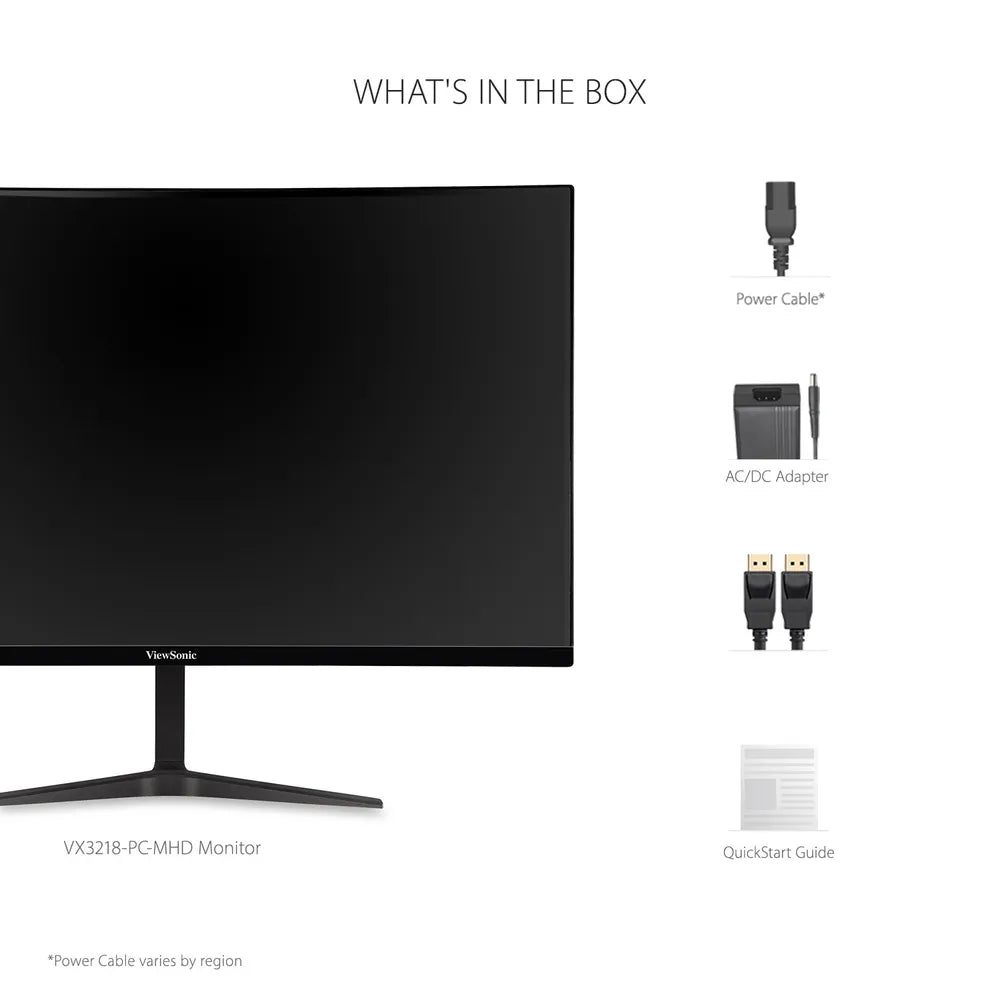 ViewSonic 32" Curved 1080p 1ms 180Hz Gaming Monitor with FreeSync Premium | VX3218-PC-MHD