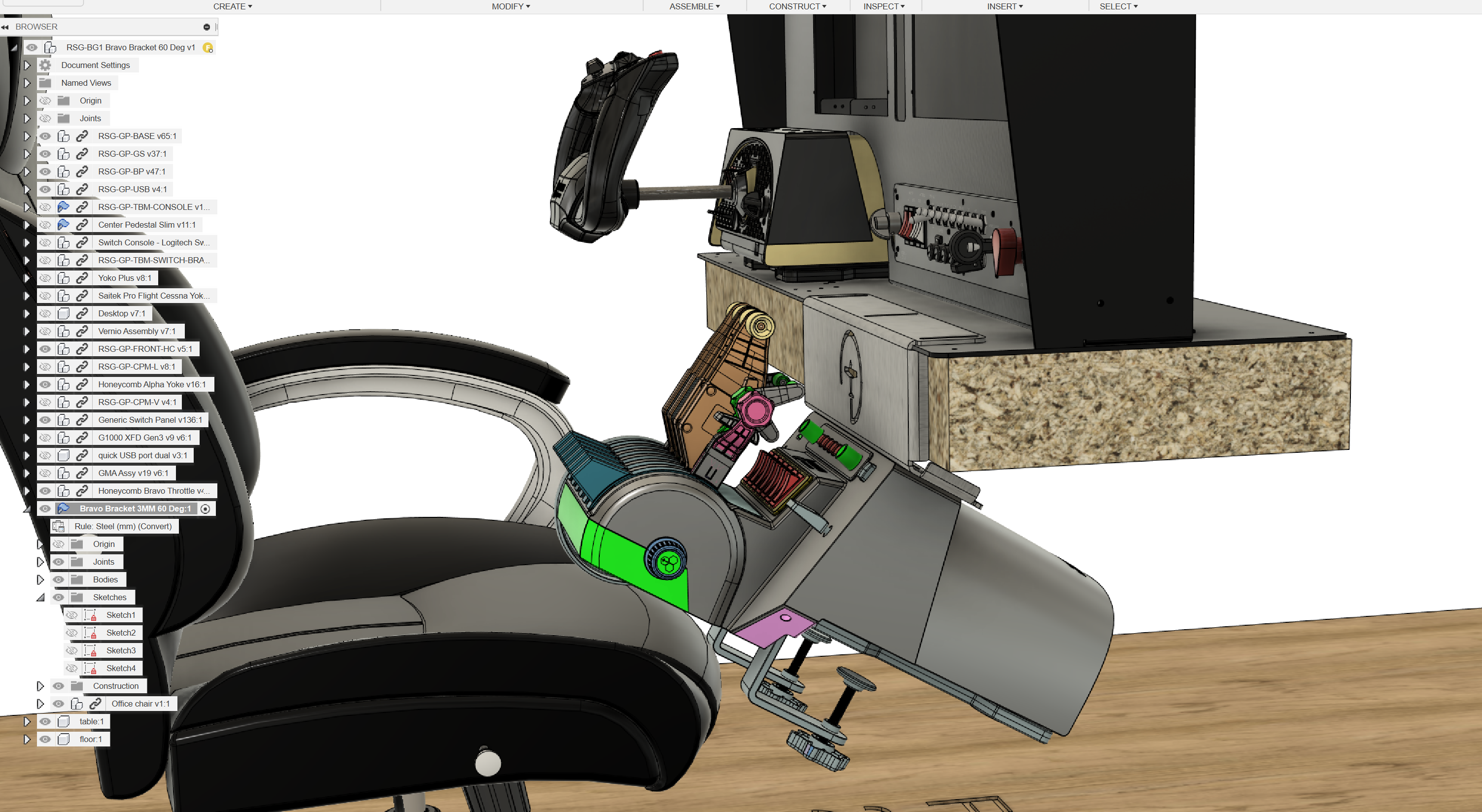 RSG Generic Panel System, Centre Pedestal, Honeycomb Bravo