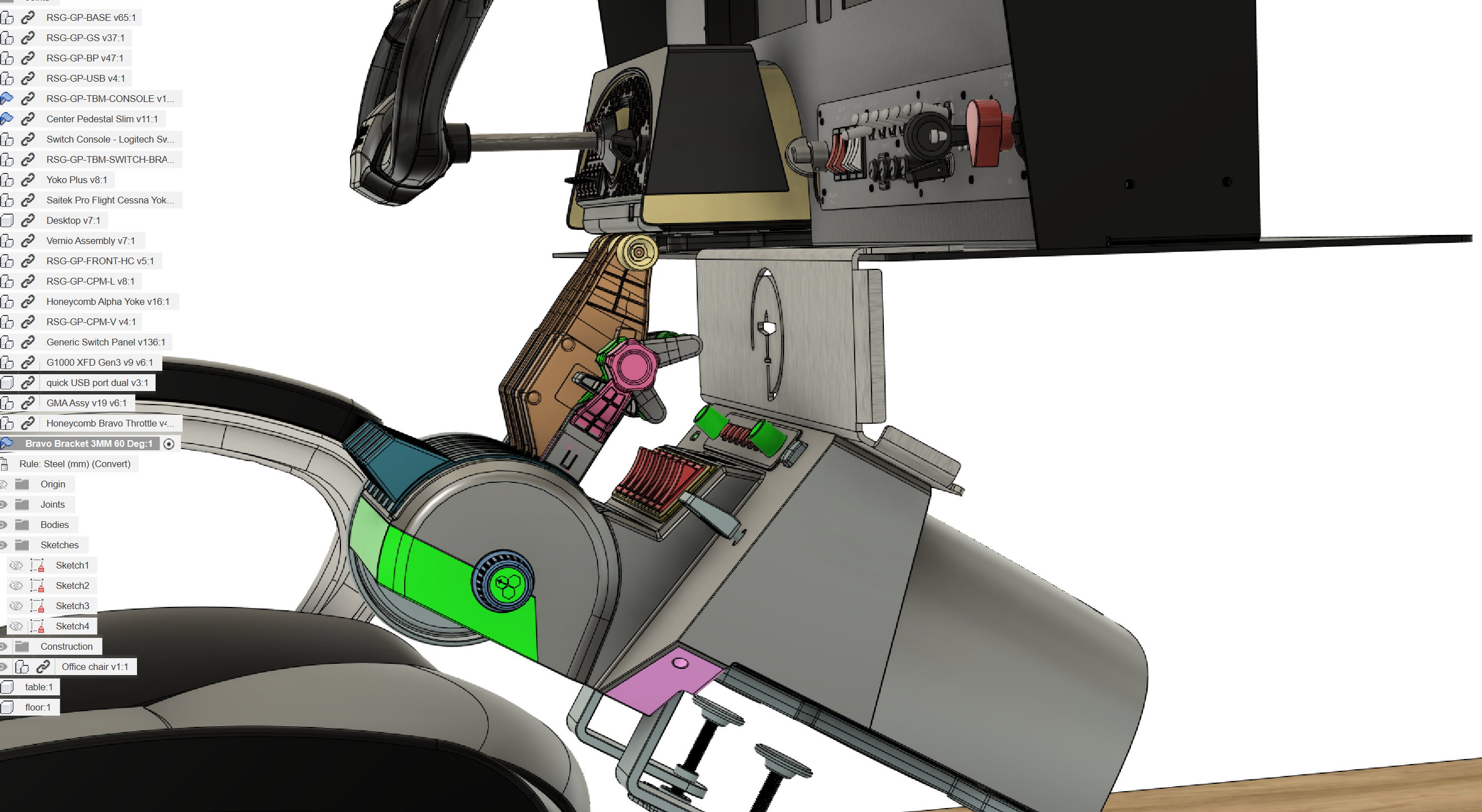 RSG Generic Panel System, Centre Pedestal, Honeycomb Bravo