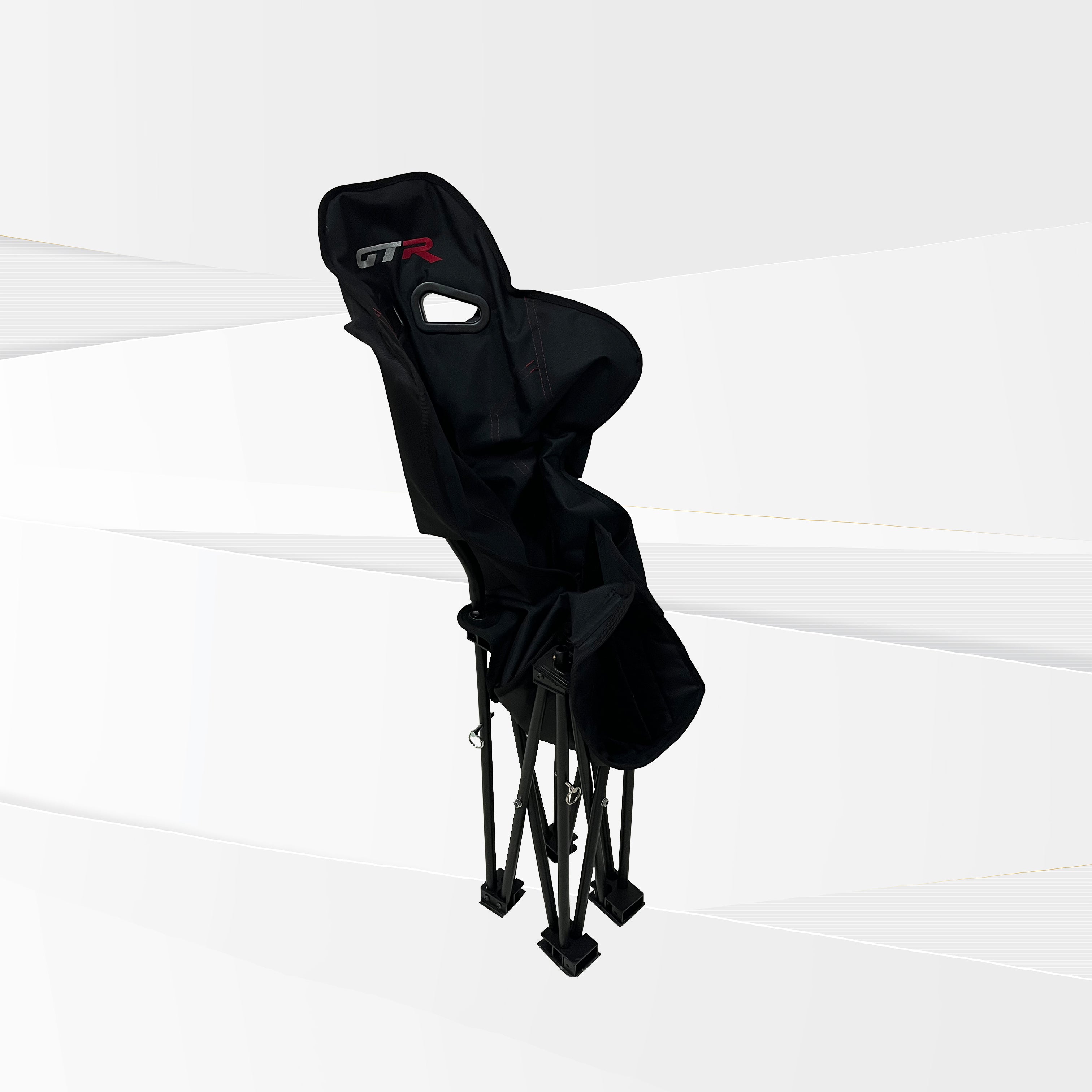 GTR Simulator GTA Modelo Marco plateado con asiento de carreras de cuero  sintético ajustable, silla de cabina simulador de juegos | Rueda RS30 