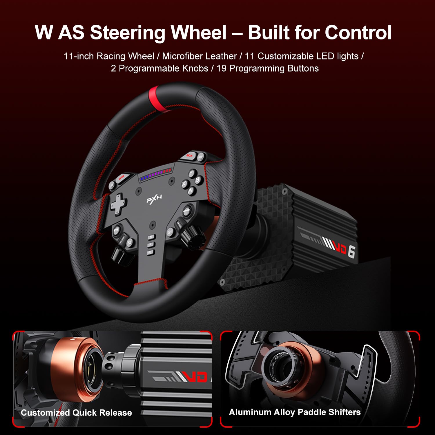 PXN VD6 DD Wheel Bundle – GTR Simulator