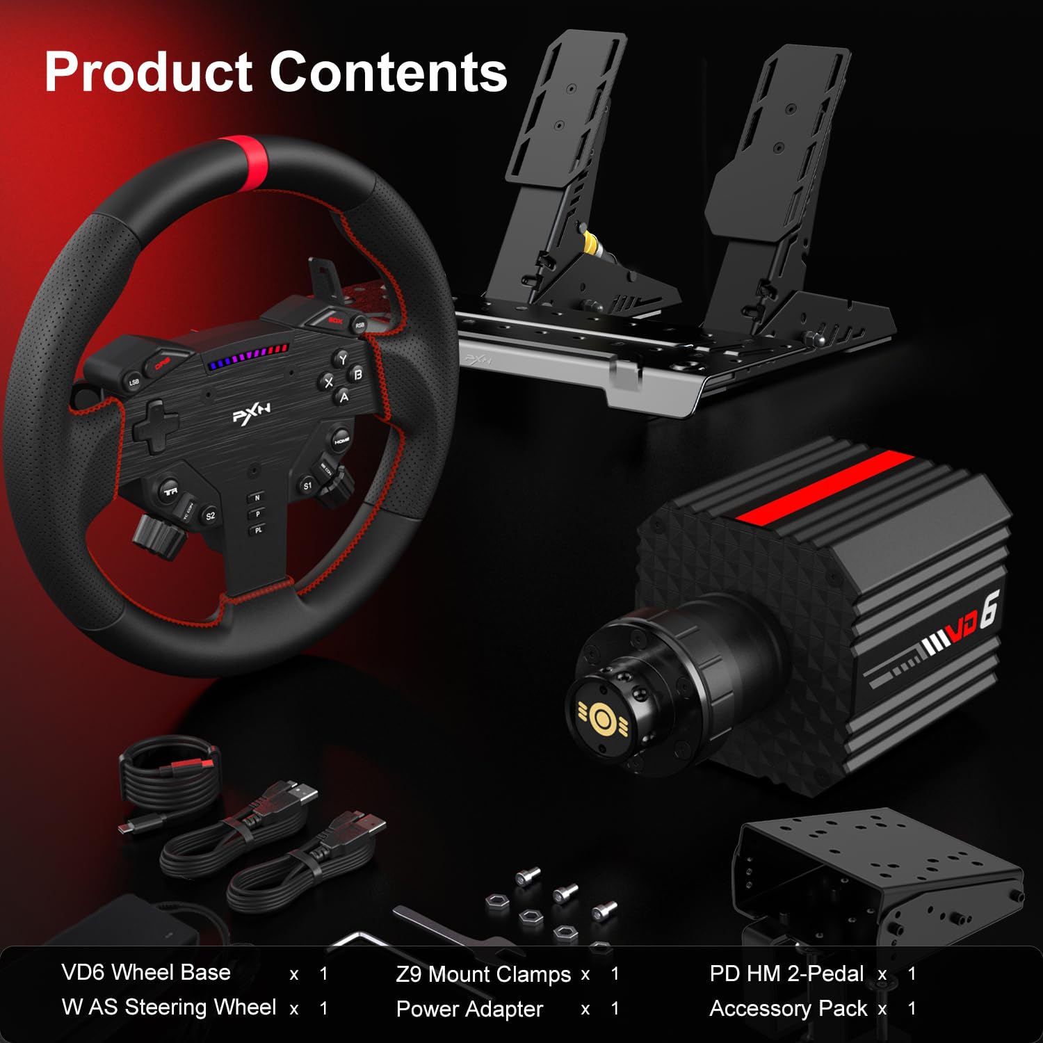 PXN VD6 DD Wheel Bundle – GTR Simulator