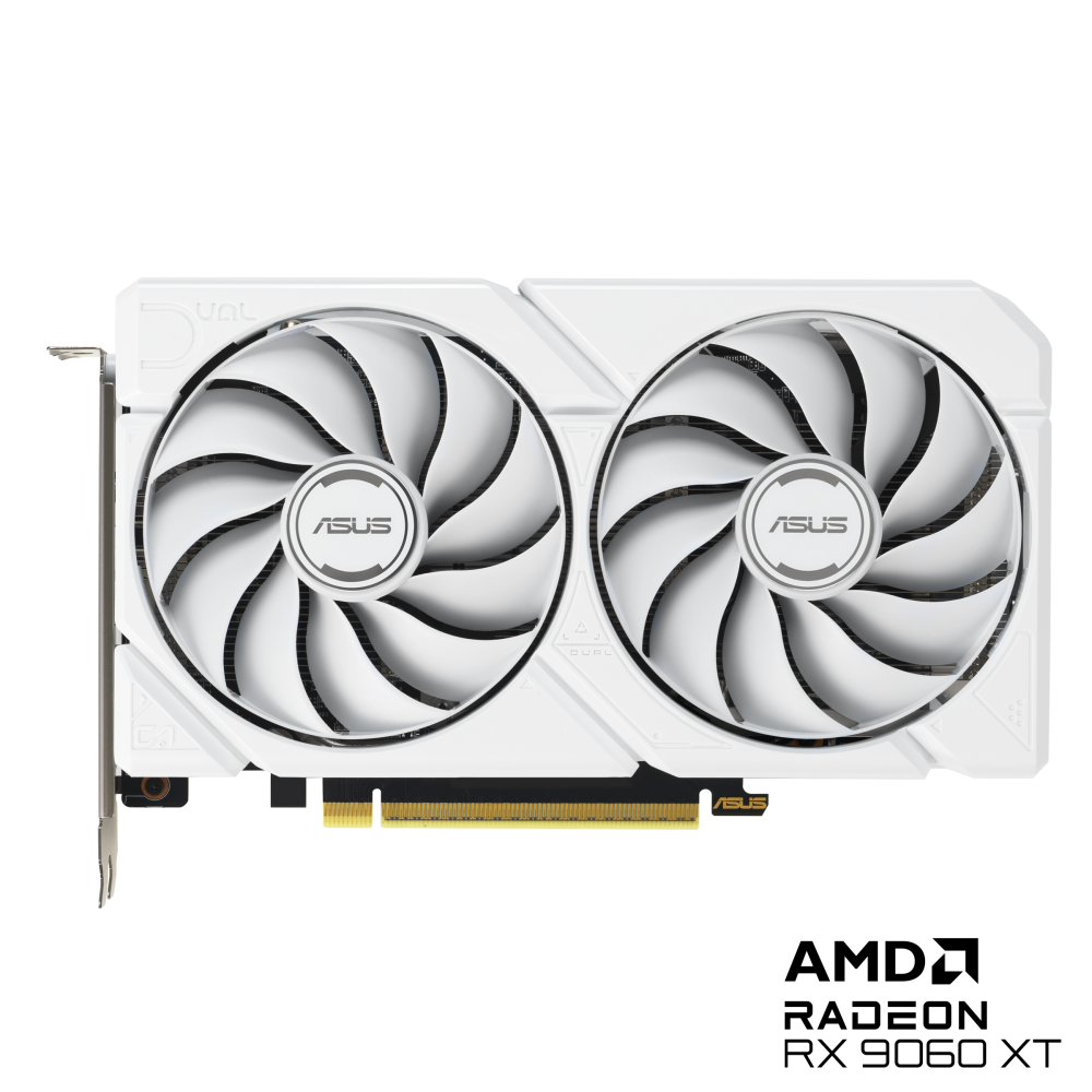 ASUS Dual Radeon™ RX 9060 XT 16GB GDDR6 White Edition