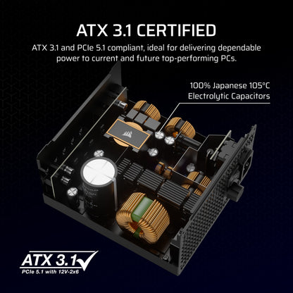 CORSAIR RM1000x Fully Modular 1000W Gaming Power Supply - image 3