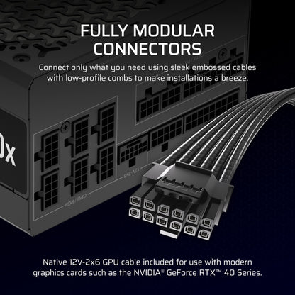 CORSAIR RM1000x Fully Modular 1000W Gaming Power Supply - image 4