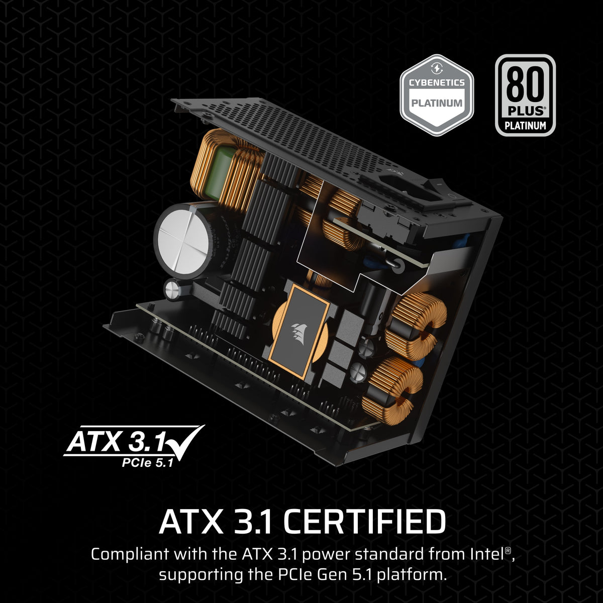 CORSAIR SF1000 Fully Modular 80 PLUS Platinum SFX Gaming Power Supply - image 3