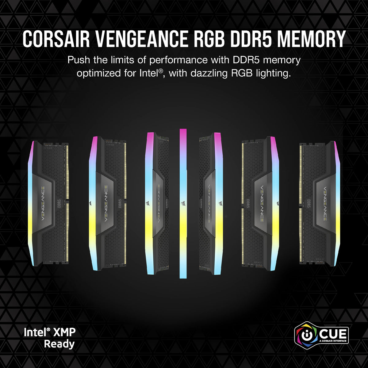 CORSAIR VENGEANCE RGB DDR5 memory side view