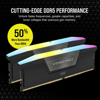 CORSAIR VENGEANCE RGB DDR5 memory RGB view