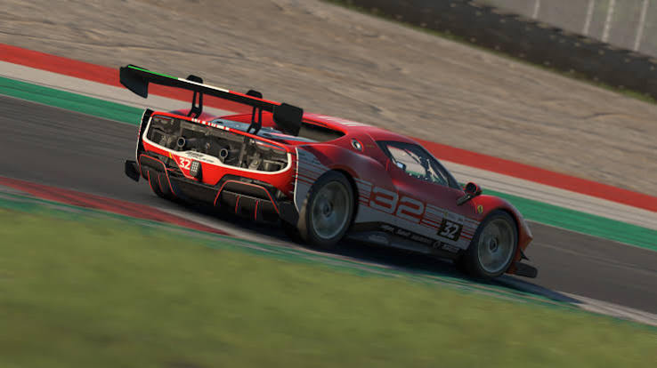 Ferrari 296 GT3 racing on track