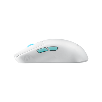 ROG Harpe Ace Aim Lab Edition Moonlight White – view from the side with buttons