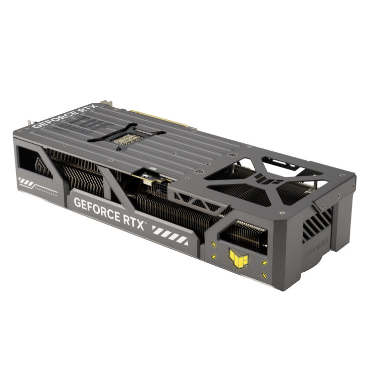 ASUS TUF Gaming GeForce RTX 5080 graphics card, rear view