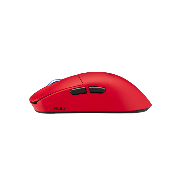 ASUS ROG Harpe II Ace Gaming Mouse product photo — Side profile view of the ROG Harpe II Ace with side buttons 