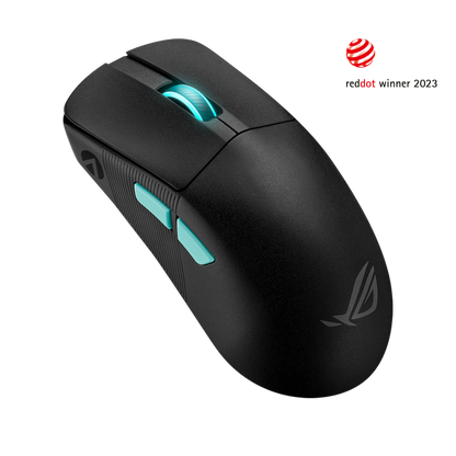 ASUS ROG Harpe Ace Aim Lab Edition product photo — ROG Harpe Ace Aim Lab Edition angled view from behind