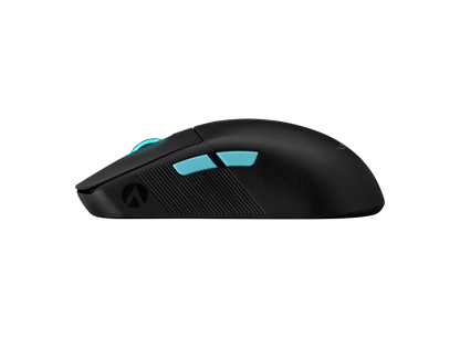 ASUS ROG Harpe Ace Aim Lab Edition product photo — ROG Harpe Ace Aim Lab Edition view from the side with buttons