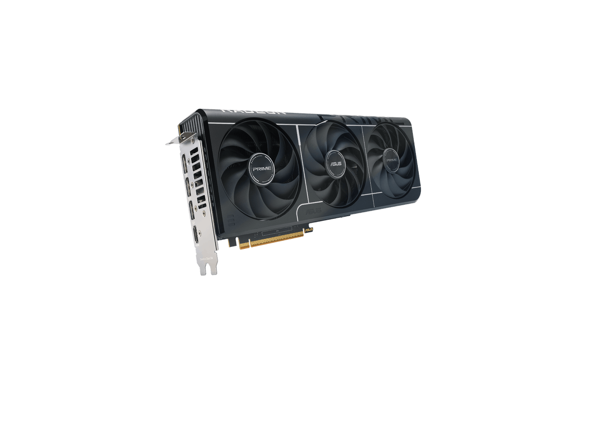 ASUS Prime Radeon™ RX 9070 GRE EVO OC Edition 12GB GDDR6 product image — Prime Radeon RX 9070 GRE EVO graphics card key visual