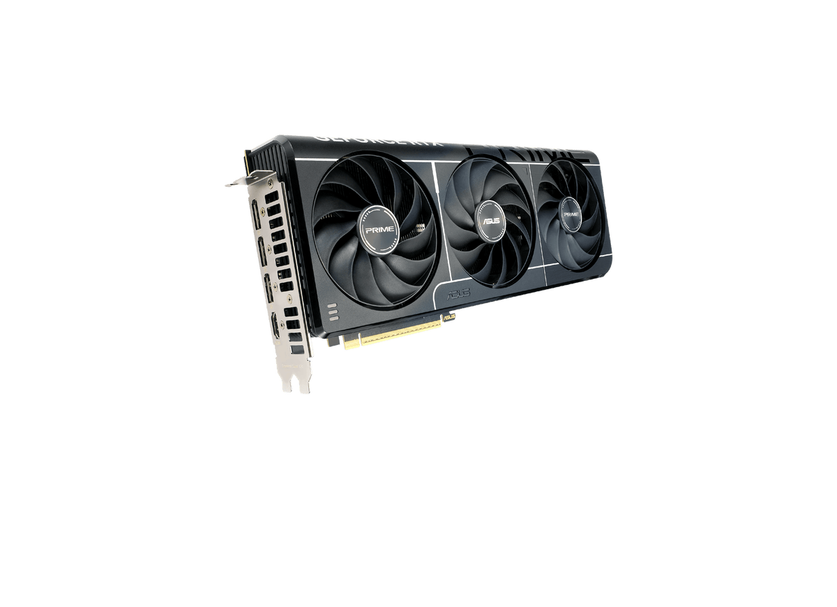 ASUS PRIME GeForce RTX™ 5080 EVO 16GB GDDR7 OC Edition product image — Prime GeForce RTX 5080 EVO graphics card key visual