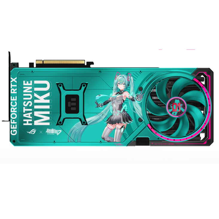 ASUS ROG Astral GeForce RTX™ 5080 16GB GDDR7 OC HATSUNE MIKU EDITION product image — ROG-ASTRAL-RTX5080-O16G-HATSUNE-MIKU-EDITION back final