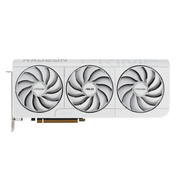 ASUS Prime Radeon™ RX 9070 XT White OC Edition 16GB GDDR6 product image — ASUS PRIME Radeon™ RX 9070 XT White Edition_2D