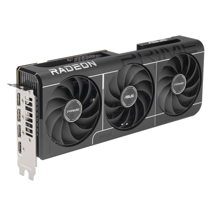 ASUS Prime Radeon™ RX 9070 EVO OC Edition 16GB GDDR6 product image — PRIME-RX9070-EVO_top down view focus IO