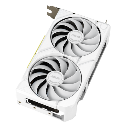 ASUS Dual Radeon™ RX 9060 XT 16GB GDDR6 White Edition product image — DUAL-RX9060XT-WHITE_3D-back