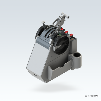 GTR Simulator CS 737TQ Motorized Throttle Quadrant with TQ Base and Fire Panel alternate front angle