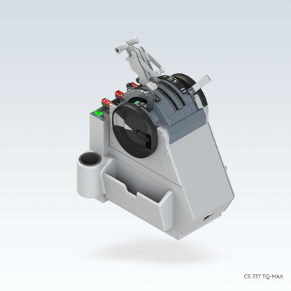 GTR Simulator CS 737TQ Motorized Throttle Quadrant with TQ Base and Fire Panel side product angle