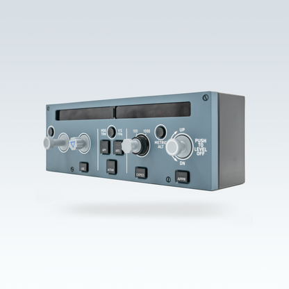 GTR Simulator CS 320N FCU-C A320 Flight Control Unit for Flight Simulators front left angle